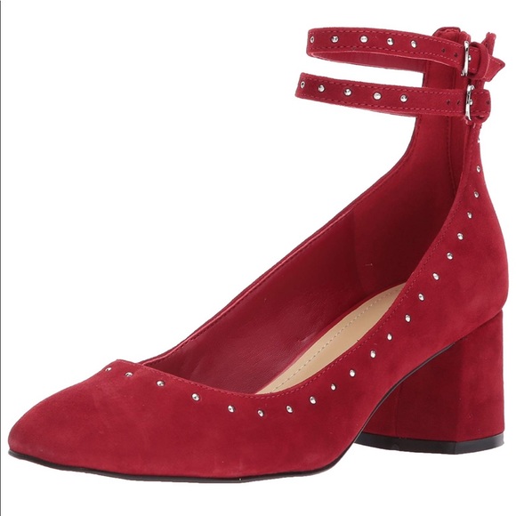 Downtown Red Block Low Heel Mary Jane Pump - Picture 7 of 7